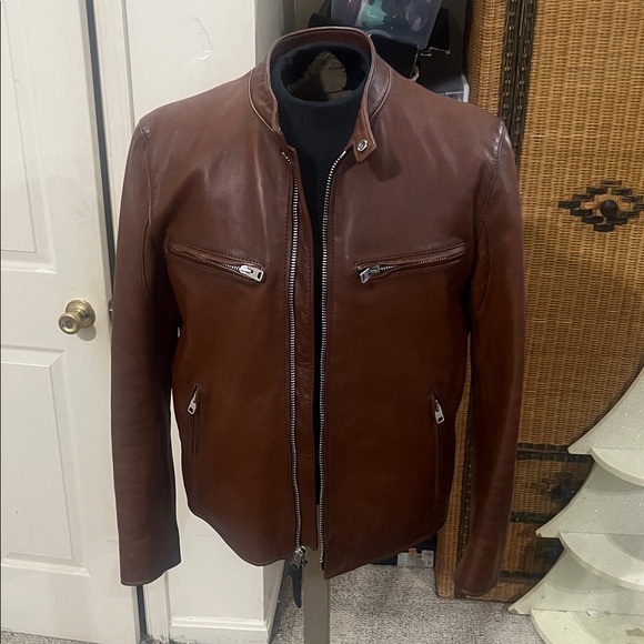 Coach Men's Rich Brown Leather Jacket (Size 52) - Picture 6 of 7